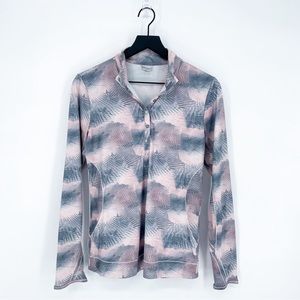 Chase54 Vigor Cooling Printed Activewear Pullover Gray/Pink Small